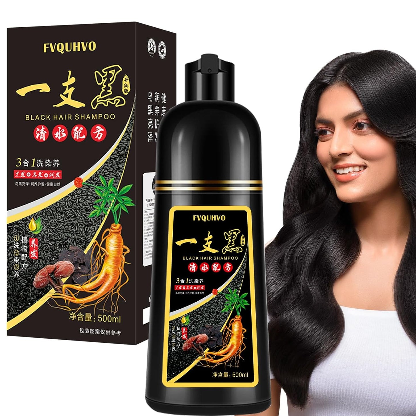 Shampoo Black Hair (Recuperação & Crescimento Intenso)